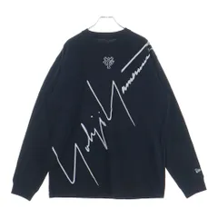 Yohji Yamamoto POUR HOMME (ヨウジヤマモト プールオム) ×Yomiuri Giants L/S COTTON TEE 読売ジャイアンツ ロゴプリント クルーネック 長袖Tシャツ カットソー ブラック SE-T17-028のサムネイル