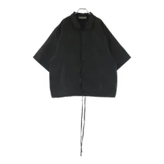 FEAR OF GOD ESSENTIALS (フィアオブゴッド エッセンシャルズ) 1977 Felt Logo Nylon S/S Shirts フェルトロゴナイロンショートスリーブシャツ ボタンダウン半袖シャツ カーキのサムネイル