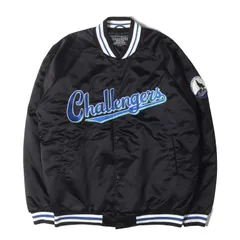 【美品】CHALLENGER チャレンジャー ジャケット ブラック 黒 サイズ:XL | 23SS ロゴワッペン ナイロンサテン バーシティジャケット / スタジャン (VARSITY JACKET) | アウター ブルゾン ジャンパー 上着【メンズ】【中古】のサムネイル