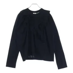 NOIR KEI NINOMIYA (ノワール ケイニノミヤ) フリル コットン クルーネック 長袖Tシャツ カットソー トップス ブラック レディース 3M-T009のサムネイル