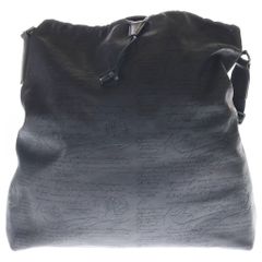 Berluti (ベルルッティ) パティーヌ スクリット カリグラフィ レザー ダッフルバッグ ミニマル ショルダーバッグ ブラックのサムネイル