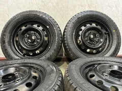 タイヤ走行短め【DUNLOP WM03 155/65R13】スタッドレス【スチールホイール 13インチ 4J4HPCD100】ハブ径56mm 23年製 ライフ等 (MTL092)のサムネイル