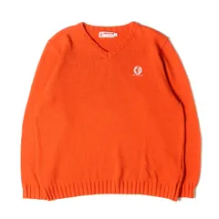 A BATHING APE ア ベイシング エイプ ニット オレンジ サイズ:M | 00s フェイス刺繍 Vネック コットンニット | 00年代 アーカイブ | トップス セーター【メンズ】【中古】のサムネイル