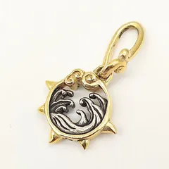 【美品/廃盤】かすう工房　太陽に荒波根付　ペンダントトップ　シルバー925　2.6g　メンズ　レディースのサムネイル