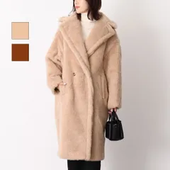 Max Mara マックスマーラ テディベア アイコン コート アウター TEDGIRL テディ 1016052600 2611011011600 レディース ブラウン ベージュ オーバーサイズ ロング アルパカ ヴァージンウール シルクのサムネイル