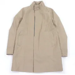 極美品□Herno ヘルノ IM041UL リネン100% ラミナー OFFICINA TESSILE フライフロント スタンドカラーコート ベージュ 48 正規品 メンズのサムネイル