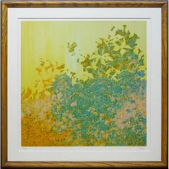 油彩画 松本弘 「里の民家」 F8号 油絵 額入り 風景画 真筆 肉筆画