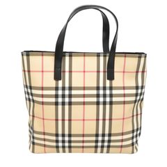 美品 BURBERRY バーバリー ミニハンドバッグ PVCノバチェック 舟型