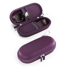 [신품] [ProCase] ​​더블 선글라스 케이스 하드 EVA 쉘 내충격 대응 메탈 훅 & 벨벳 라이닝 첨부 안경 케이스 남녀 겸용 트래블 지퍼식 수납 케이스 선물-프럼 0