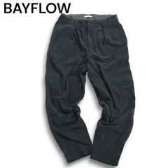 22AW★ BAYFLOW ベイフロー 秋冬 コーデュロイ テーパード スラックス パンツ Sz.3 メンズ 灰 グレーのサムネイル