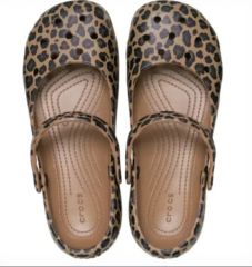 新品】クロックス Crocs クラシック アニマル バレエ ヒョウ柄 23cm