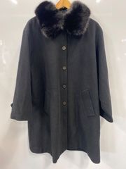 極美品 Mure アルパカ混 ウールコート ミンクファー 襟・袖リアル 
