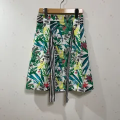 PF PAOLA FRANI ボタニカル柄 Aラインスカート サイズ38 レディース M相当 リボンベルト付き イタリア製のサムネイル