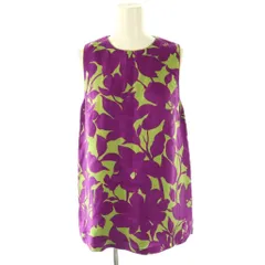 マックスマーラステュディオ Max Mara Studio 花柄 ノースリーブ カットソー シルク 36 紫 パープル /AT ■OSのサムネイル