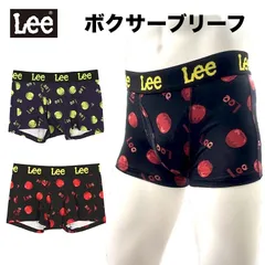 ★2026SSモデル★【Lee】【りんご柄】【ボクサーブリーフ】リー　綿混　前開き　ボクサーブリーフ　綿９５％　ポリウレタン５％　ウエストゴム　ポリエステル１００％　アップル柄　リンゴ柄　ポム柄　pomme apple　33058-87190のサムネイル