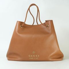 GUCCI グッチ レザー トートバッグ ブラウン 380118 - メルカリ