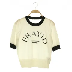フレイアイディー FRAY I.D 25AW 15thインターシャロゴニットプルオーバー 五分袖 ONE ホワイト /MY ■OSのサムネイル