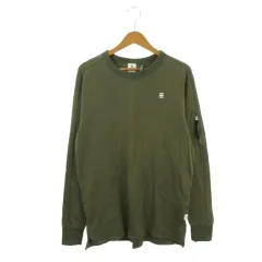 ジースターロウ G-Star RAW トレーナー カットソー Tシャツ S 緑 グリーン クルーネック 長袖 ロゴ刺繍 /AH42 ■ECB006のサムネイル