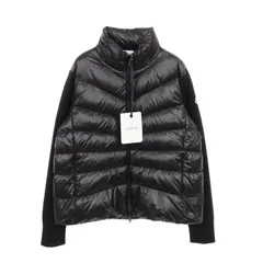 モンクレール MONCLER ダウンジャケット カーディガン 9B00024M1131999L ブラック ナイロン ウール ダウン パディング カーディガン レディース 新品のサムネイル