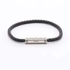 ディオール Dior ブレスレット カナージュ ブレイドレザー B2782HOMLE004L ブラック レザー ステンレススチール ブレイドレザー ブレスレット メンズ 新品のサムネイル
