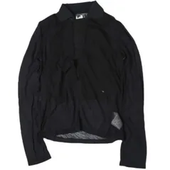 新品 SEEALL シーオール 25AW 日本製 SHEER LAYERED POLO シアーレイヤードポロ SAW51 TS901 MM-006 M BLACK 長袖 定価35,200円 セットトップス ポロシャツ トップス g27152のサムネイル