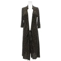 マックス&コー MAX&CO. トリコ tricot ロングカーディガン S 茶 ブラウン リーフ柄 襟付き 七分袖 /ML ■ECF006のサムネイル