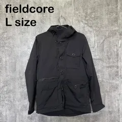 【k-649】FieldCore フィールドコア Lサイズ マウンテンパーカー ブラック フード付き 防寒 撥水 アウトドア ワークマンのサムネイル