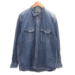 ビッグジョン Big John デニムシャツ 長袖 胸ポケット L インディゴブルー /JS ■ECF006のサムネイル