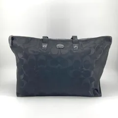 【10％OFFクーポン配布中】COACH（コーチ） シグネチャー ナイロン ポケッタブル ウィークエンダー F77321 ボストンバッグ ブラックのサムネイル