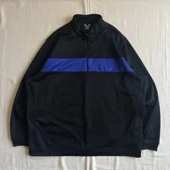 00s　archive　アーカイブ古着　OAKLEY　オークリー　ハーフジップスウェット　トレーニングシャツ　ジャージ生地　エリプスロゴ　両面刺繍　胸元配色ライン　ブラック　3XL　大きいサイズ　テック　ストリート　half zip sweat shirtのサムネイル