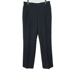 ダンヒル dunhill パンツ スラックス ベルトレス タック ウール モヘア混 48R M～Lサイズ相当 ブラック系 vt031710326 0702のサムネイル