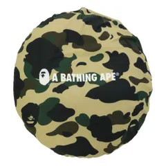 A BATHING APE アベイシングエイプ 1ST ABC CAMO CIRCLE FLUFFY BEADS CUSHION ファースト カモ サークル フラッフィー ビーズクッション イエロー系 マルチカラー系【美品】【中古】のサムネイル