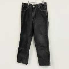 PHAT FARM　ファットファーム　ブラックデニムパンツ/ジーンズ　ジップフライ　黒　ブラック　W34サイズ　古着【値引き交渉OK！】のサムネイル