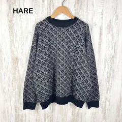HARE ハレ モノグラム ジャガードニット セーター ブラックのサムネイル