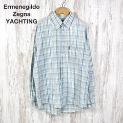 Ermenegild oZegna YACHTING エルメネジルドゼニア ヨッティング マドラスチェック シアサッカー 長袖シャツ ブルーのサムネイル