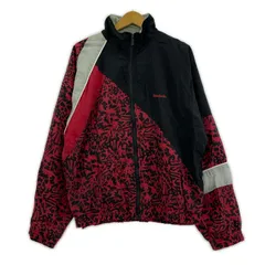 Reebok リーボック 総柄 トラックジャケット sizeM/ブラック×レッドのサムネイル