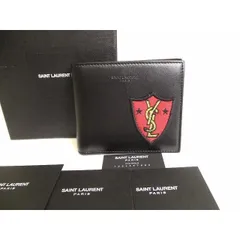 イヴ サンローラン サンローラン パリ Saint Laurent Paris YSL パッチワーク レザー 2つ折り 札入れ 財布 コンパクト財布 メンズ 【新古品】のサムネイル