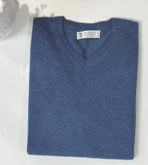 BRUNELLO CUCINELLI(ブルネロクチネリ) カシミア100 Vネック セーター 50のサムネイル