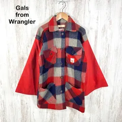 Gals from Wrangler  ギャルズフロムラングラー バッファローチェック ラグランスリーブ ウールジャケット レッドのサムネイル