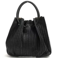 アルマーニ／GIORGIO ARMANI バッグ トートバッグ 鞄 ハンドバッグ メンズ 男性 男性用 レザー 革 本革 グリーン 緑  Pleated Leather Bucket Bag プリーツ クロコ型押しのサムネイル
