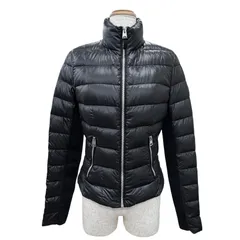 美品△MACKAGE マッカージュ REEMA ナイロン スタンドカラー 袖内側リブ使い ジップアップ ライト ダウンジャケット ブラック XXSのサムネイル