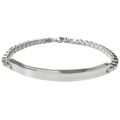 極美品□TIFFANY&Co. ティファニー ベネチアン リンク ID ブレスレット AG925 アクセサリー シルバー 重量20g メンズ 箱・保存袋付きのサムネイル