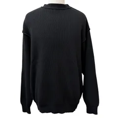 極美品□BALENCIAGA バレンシアガ 2024年製 812125 コットン ウール オーバーサイズ リブニット セーター ブラック XS イタリア製 正規品のサムネイル