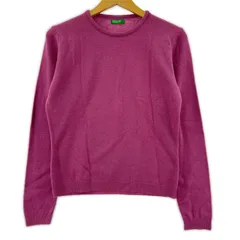 BENETTON ベネトン クルーネックニット sizeS/ピンク系のサムネイル