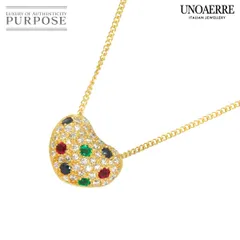 ウノアエレ UNOAERRE ダイヤ 0.41ct マルチストーン 0.47ct ネックレス 42cm K18 YG イエローゴールド 750 Necklace 90326896のサムネイル
