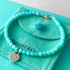美品 ティファニー リターントゥ ブレスレット ブルーエナメル925
