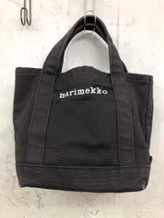 marimekko マリメッコ 090125/103489 ロゴ キャンバス トート バッグ ブラック ■■ レディースのサムネイル