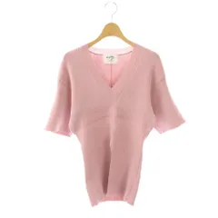 アキラナカ AKIRA NAKA × スタニングルアー STUNNINGLURE Vネックニット カットソー 半袖 1 ピンク /DO ■OSのサムネイル