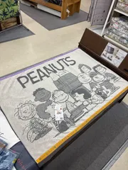 【新品】 西川 スヌーピー ふんわりハーフケット 天然素材 綿100% PEANUTS ブランケットのサムネイル