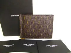サンローラン Saint Laurent イヴサンローラン YSLモノグラム レザー イースト ウエスト ウォレット 二つ折り 札入れ メンズ 【新古品】のサムネイル